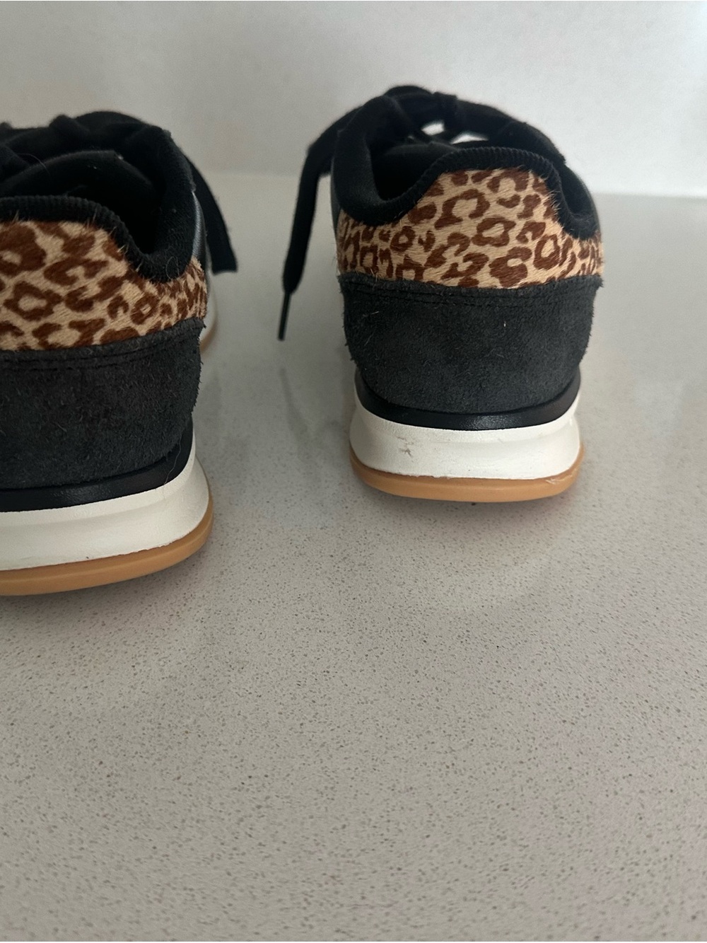 adidas Black Sneakers with Leopard-Print Stripes - Picture 6 of 6